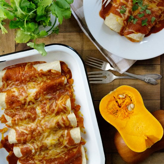 Butternut Squash Enchiladas