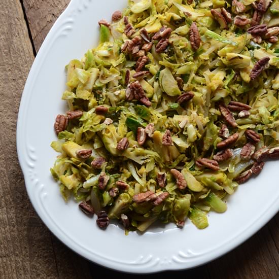 Warm Brussels Sprout Salad