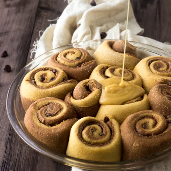 Chocolate PB Swirl Cinnamon Rolls