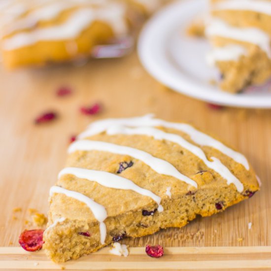 Vegan Cranberry Orange Scones