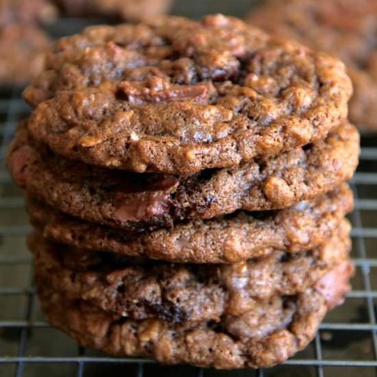 Double Chocolate Oatmeal Cookies