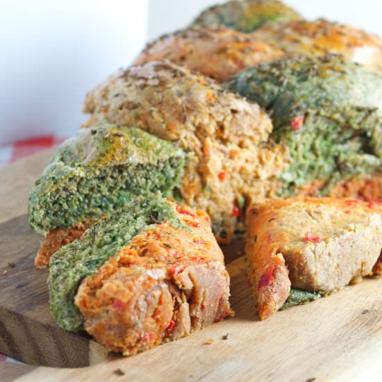 Colourful Braided Bread