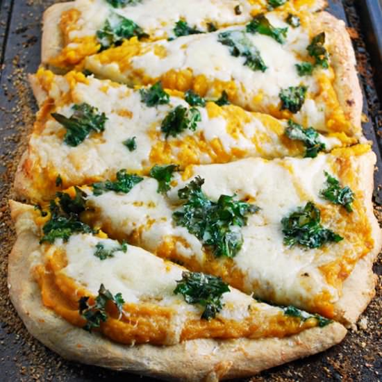 Butternut Squash and Kale Pizza