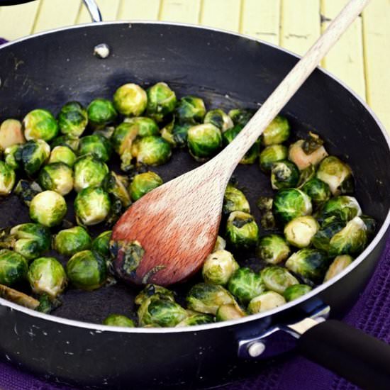 Honey Mustard Glazed Brussel Sprout