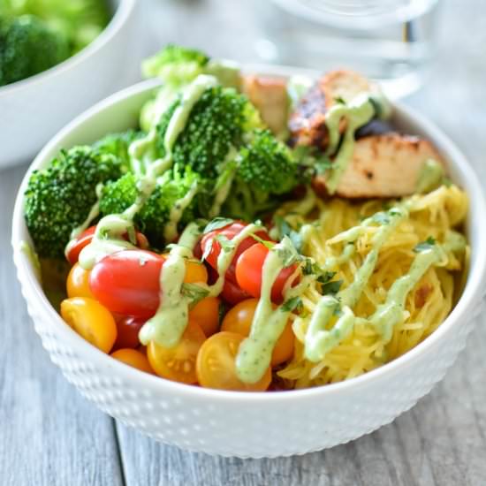 Paleo Spaghetti Squash Bowls