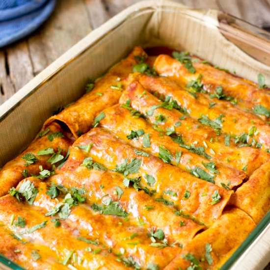 Black Bean Vegan Enchiladas