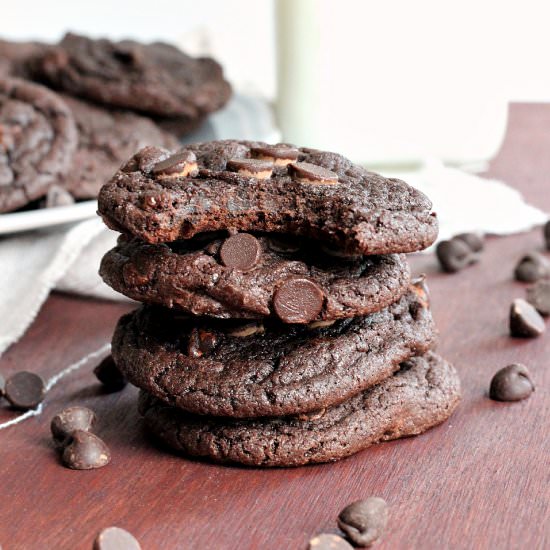 4-Ing Double Chocolate Cookies