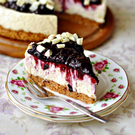 White Choc Blueberry Cheesecake