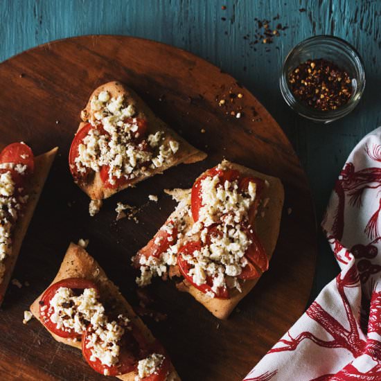 Tomato + Feta Turkish Flat Bread