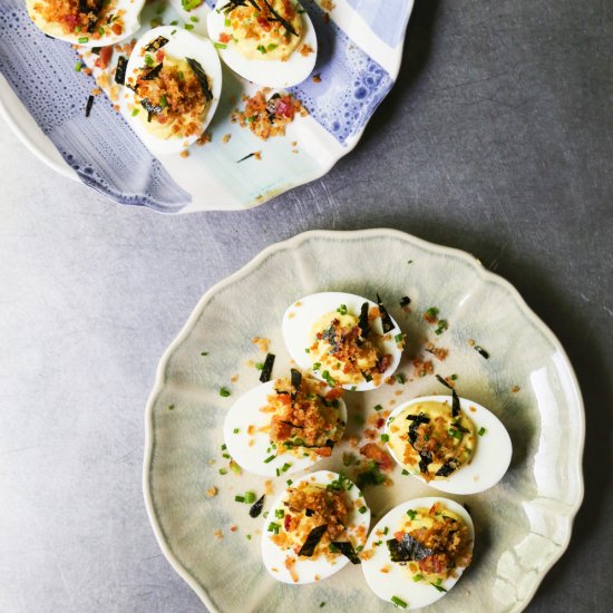 Miso Deviled Eggs