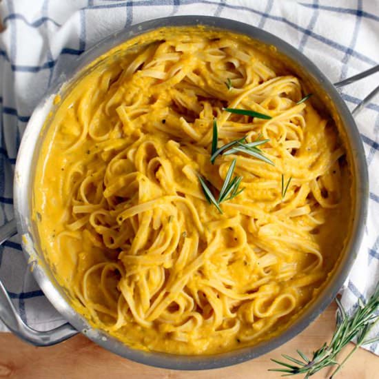 butternut squash fettucini alfredo