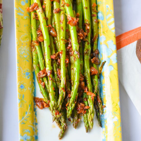 Vegan Kimchi Garlic Asparagus