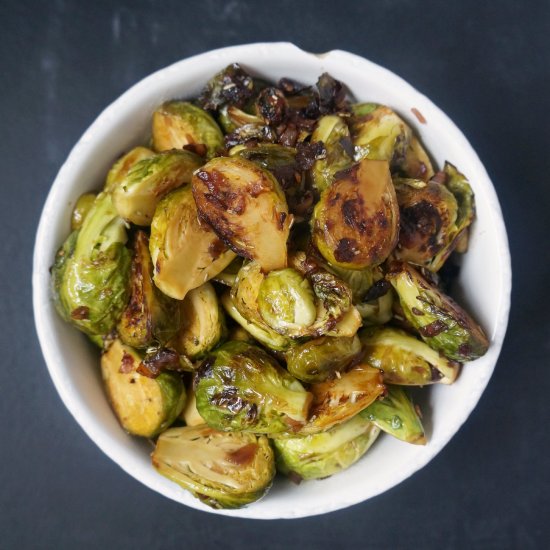 Balsamic/Rosemary Brussels Sprouts