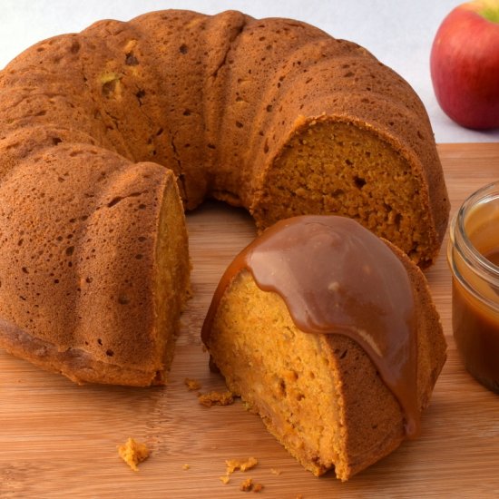 Apple Pumpkin Caramel Cake