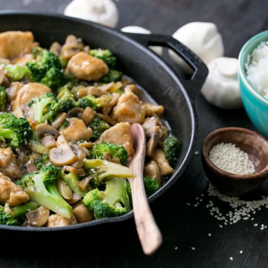 Chicken Broccoli  Mushroom Stir Fry