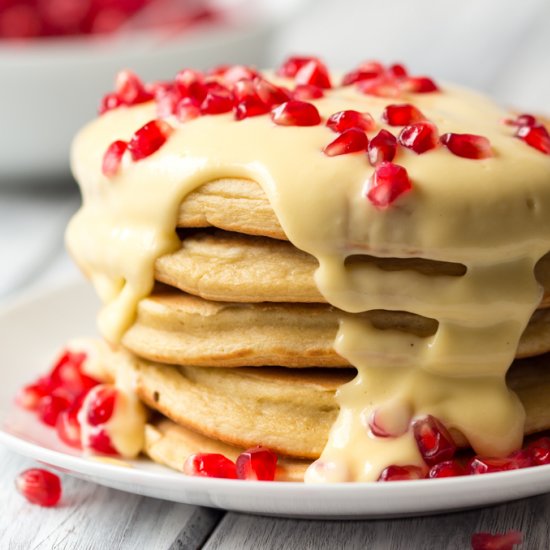 Ricotta Oat Pancakes & Lemon Sauce