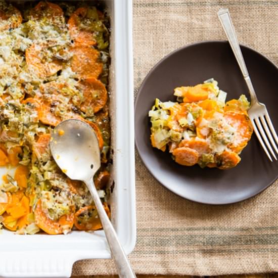 Sweet potato gratin