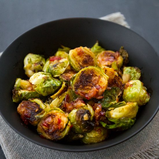 Chili Roasted Brussels Sprouts