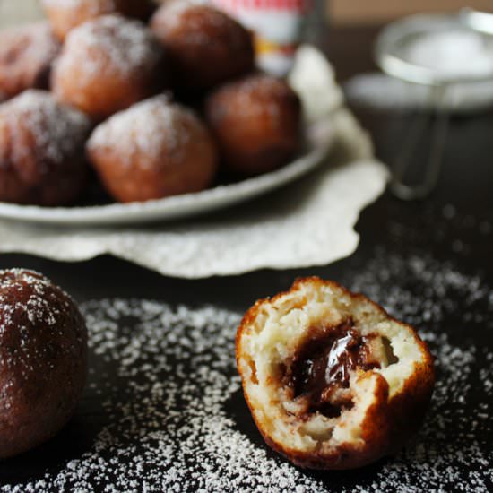 Ricotta Donuts stuffed with Nutella