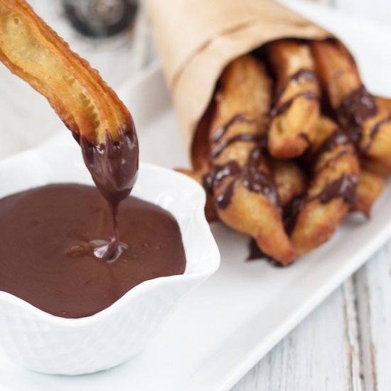 Churros with Chocolate Sauce