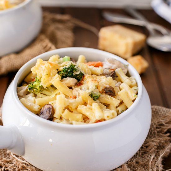 Creamy Chicken Mushroom Macaroni