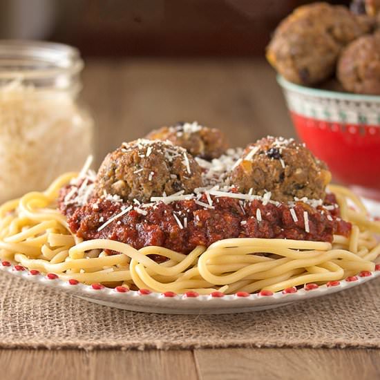 Spaghetti & Sicilian Meatballs