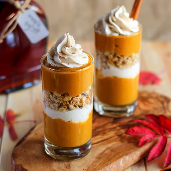 Pumpkin Pie Parfait w/ Coconut Whip