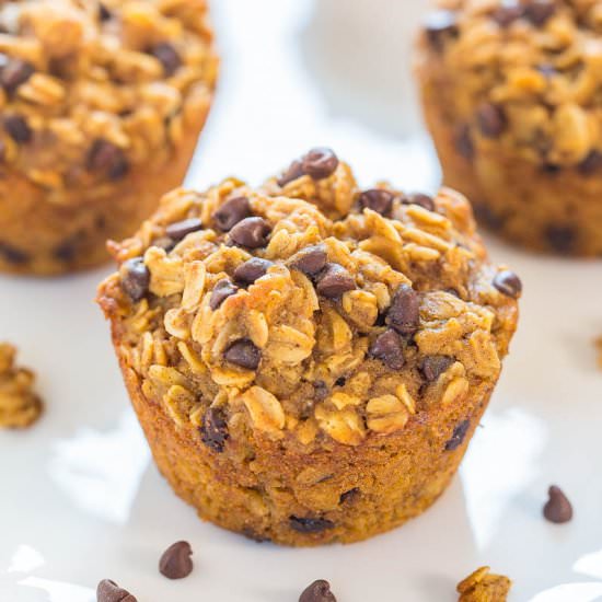 Oatmeal To-Go Pumpkin Muffins