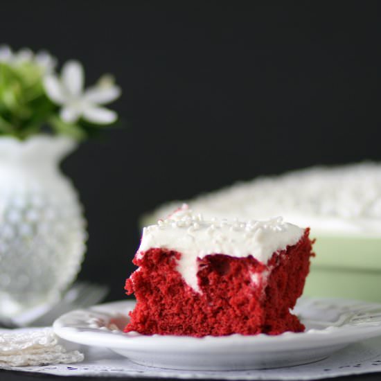 Red Velvet Poke Cake