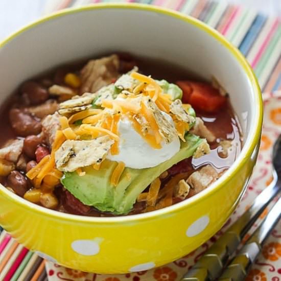 Slow Cooker Chicken Enchilada Soup