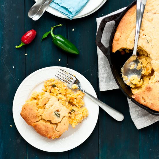 Jalapeno-Cheddar Skillet Cornbread