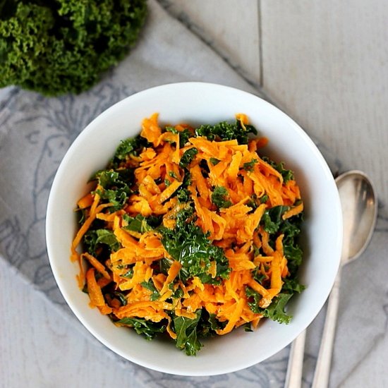 Squash and kale salad