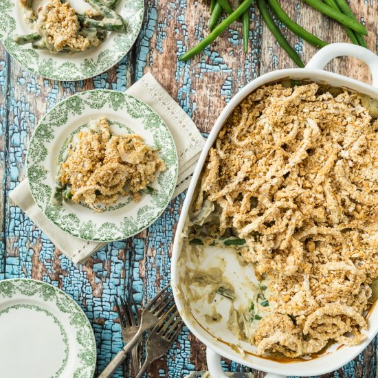 Green Bean Casserole w/Onion Rings