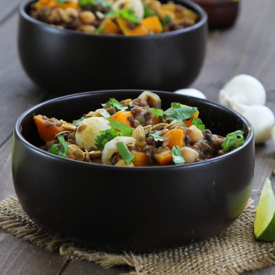 Lentils with Roasted Butternut