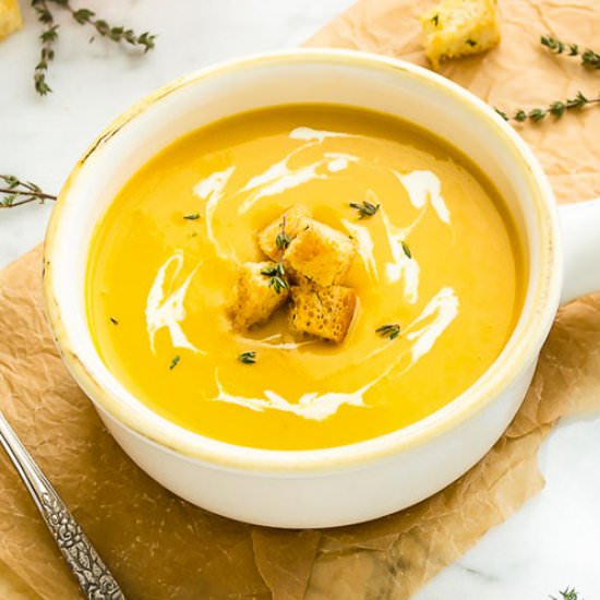 Butternut Squash Potato Leek Soup