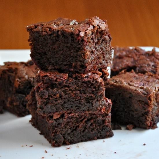 Fudgy Dark Chocolate Beet Brownies