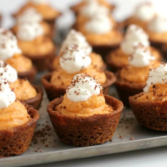 Pumpkin Cannoli Cookie Cups