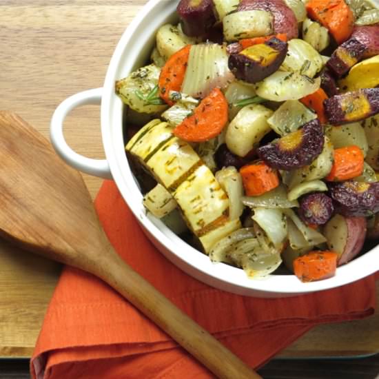 savory oven roasted root vegetables