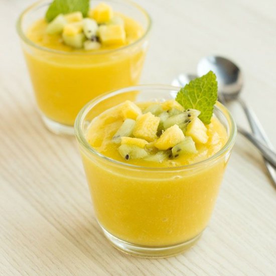 Chilled Kiwi Mango Soup