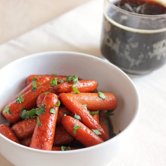 Bourbon Barrel Stout Glazed Carrots