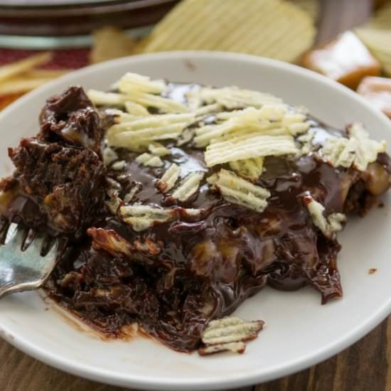 Potato Chip Brownie Pie