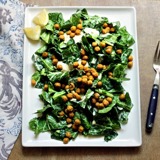 Vegan Chickpea Caesar Salad