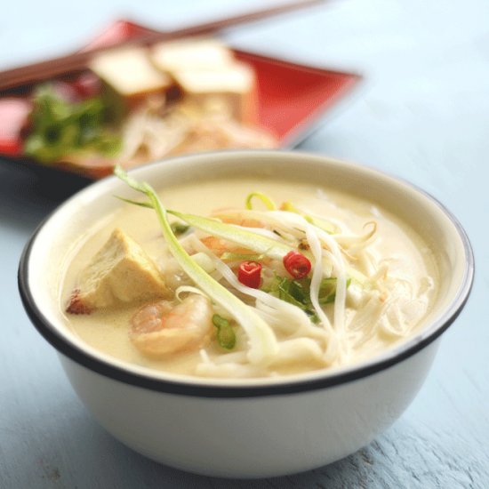 Thai Coconut Shrimp Noodle Soup