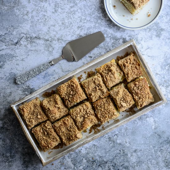 Apple Ginger Streusel Cake