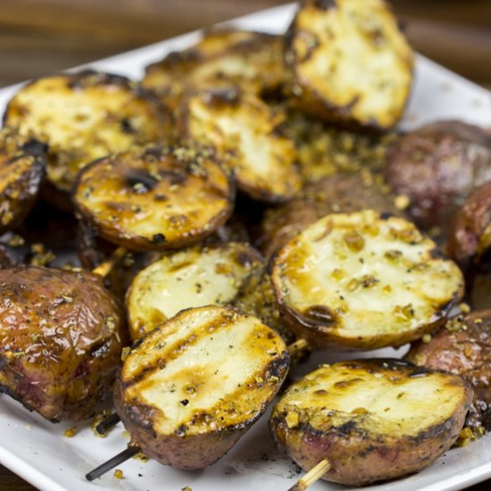 Garlic Rosemary Grilled Potatoes