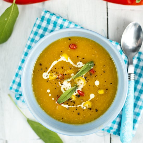 Pumpkin Cream Soup and Sweet Potato