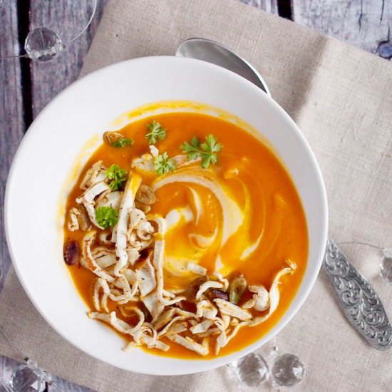 Roasted Red Pepper and Pumpkin Soup