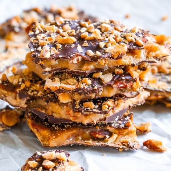 Dark Chocolate Almond Toffee