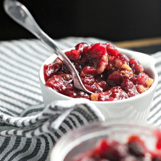 Spiced Cranberry Apple Chutney