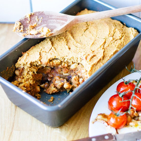 Pumpkin Cornbread Baked Beans